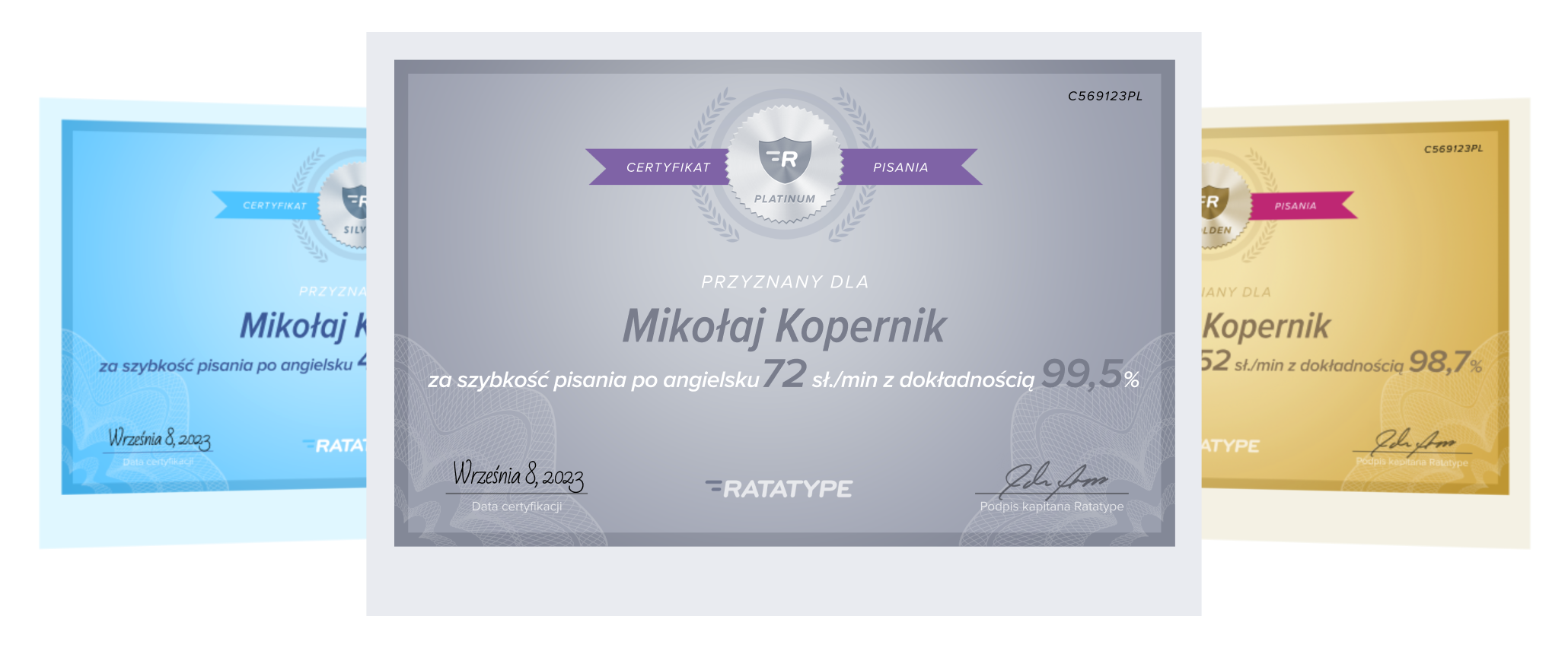alt: typing sertificate