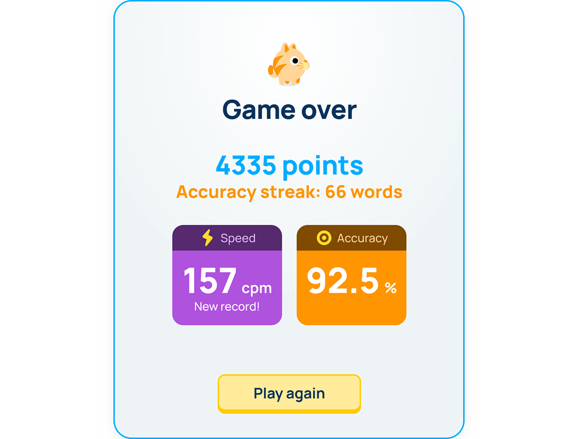 Free online typing game Ratashooter for kids and adults — Ratatype